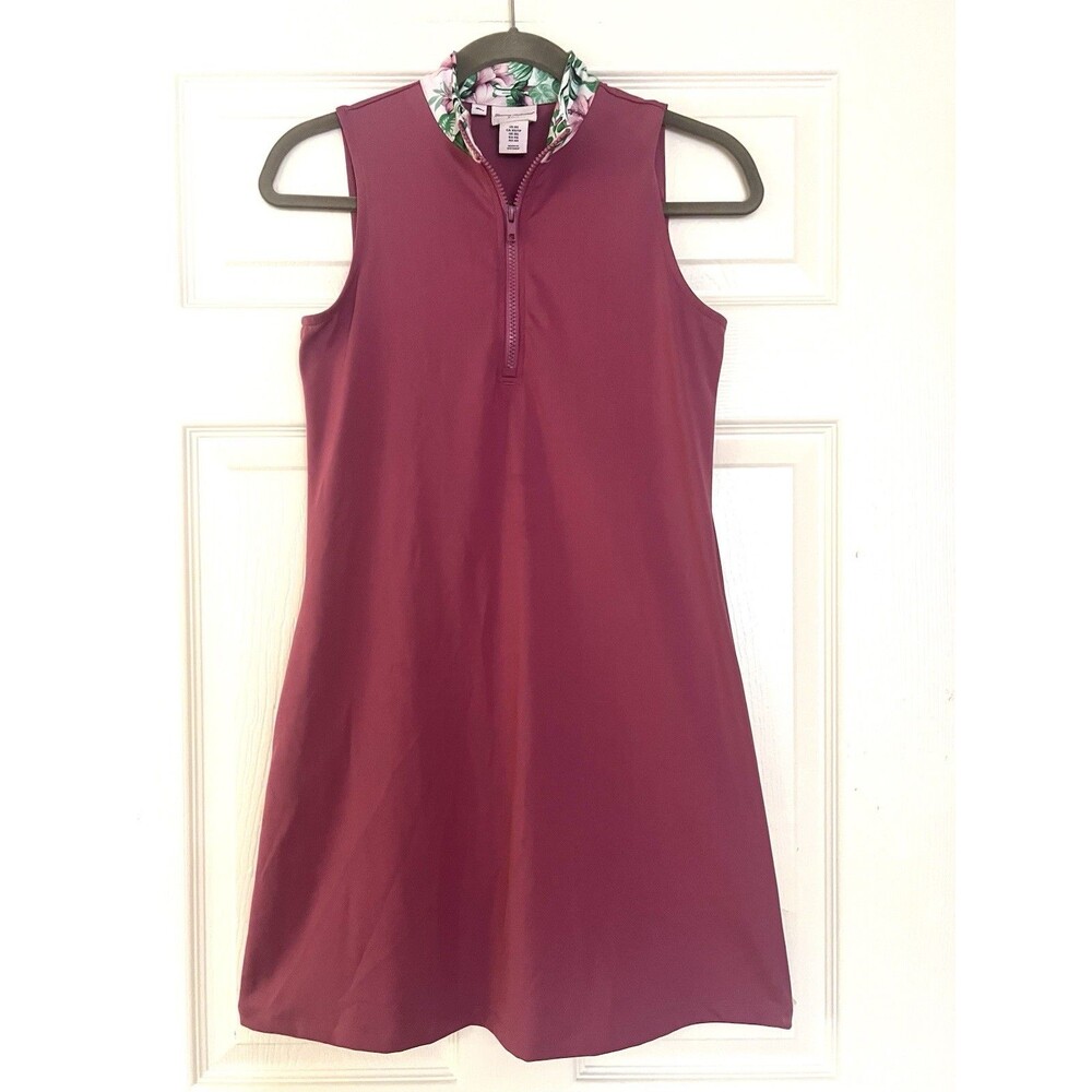 Tommy Bahama Women’s Golf Performance Dress Leisure Size Xs Mauve 1/4 Zip Preppy